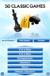 Title screen of 50 Classic Games on the Nintendo DS.