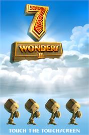 Title screen of 7 Wonders 2 on the Nintendo DS.