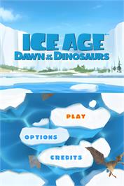 Title screen of Age De Glace 3 - Le Temps Des Dinosaures, L' on the Nintendo DS.