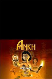 Title screen of Ankh - La Malediction Du Roi Scarabee on the Nintendo DS.