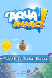 Title screen of Aqua Panic! on the Nintendo DS.