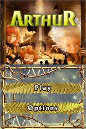 Title screen of Arthur And The Minimoys on the Nintendo DS.
