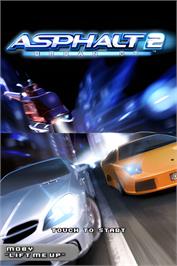 Title screen of Asphalt - Urban Gt 2 on the Nintendo DS.