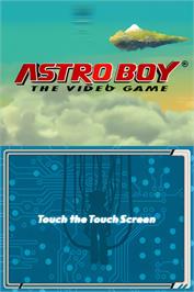 Title screen of Astro Boy - The Video Game on the Nintendo DS.