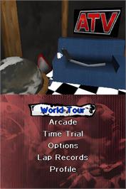 Title screen of Atv Quad Kings on the Nintendo DS.