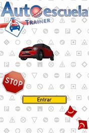 Title screen of Autoescuela Trainer on the Nintendo DS.
