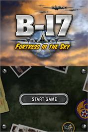 Title screen of B-17 Fortress In The Sky on the Nintendo DS.