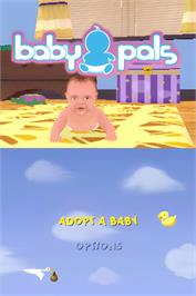 Title screen of Baby Pals on the Nintendo DS.