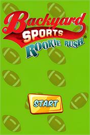 Title screen of Backyard Sports - Rookie Rush on the Nintendo DS.