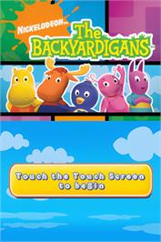 Title screen of Backyardigans, The on the Nintendo DS.