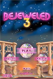 Title screen of Bejeweled 3 on the Nintendo DS.