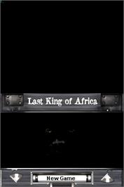 Title screen of Benoit Sokal Last King Of Africa on the Nintendo DS.