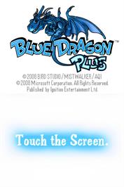 Title screen of Blue Dragon Plus on the Nintendo DS.