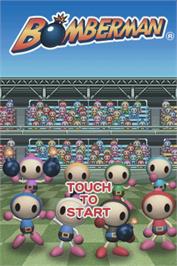Title screen of Bomberman on the Nintendo DS.