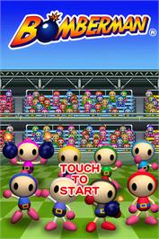 Title screen of Bomberman on the Nintendo DS.
