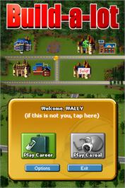 Title screen of Build-a-lot on the Nintendo DS.