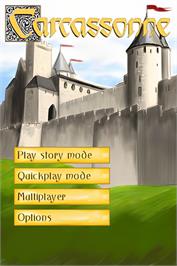 Title screen of Carcassonne on the Nintendo DS.