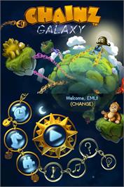 Title screen of Chainz Galaxy on the Nintendo DS.