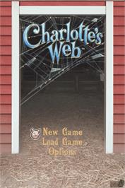 Title screen of Charlotte's Web on the Nintendo DS.