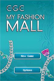 Title screen of Charm Girls Club - My Fashion Mall on the Nintendo DS.