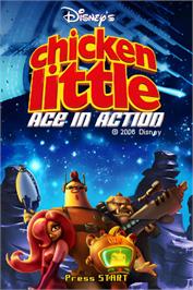 Title screen of Chicken Little - Ace In Action on the Nintendo DS.