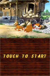 Title screen of Chicken Shoot on the Nintendo DS.