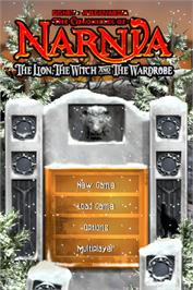 Title screen of Chronicles Of Narnia, The - The Lion, The Witch And The Wardrobe on the Nintendo DS.
