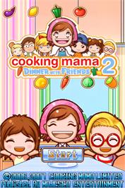 Title screen of Cooking Mama 2 - Dinner With Friends on the Nintendo DS.