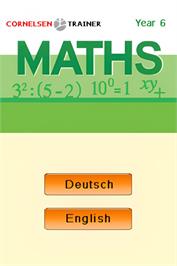 Title screen of Cornelsen Trainer: Mathe - Klasse 6 on the Nintendo DS.