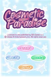 Title screen of Cosmetic Paradise on the Nintendo DS.