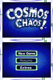 Title screen of Cosmos Chaos on the Nintendo DS.
