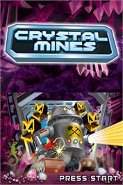 Title screen of Crystal Mines on the Nintendo DS.