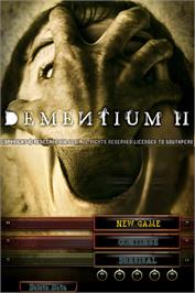 Title screen of Dementium 2 on the Nintendo DS.