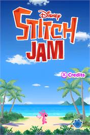 Title screen of Disney's Stitch Jam on the Nintendo DS.