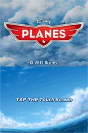 Title screen of Disney Planes on the Nintendo DS.