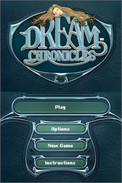 Title screen of Dream Chronicles on the Nintendo DS.