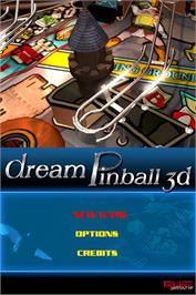 Title screen of Dream Pinball 3d on the Nintendo DS.