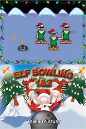 Title screen of Elf Bowling 1 And 2 on the Nintendo DS.
