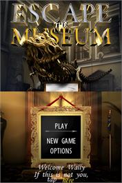 Title screen of Escape The Museum on the Nintendo DS.