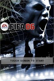 Title screen of FIFA 06 on the Nintendo DS.
