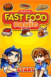 Title screen of Fast Food Panic on the Nintendo DS.