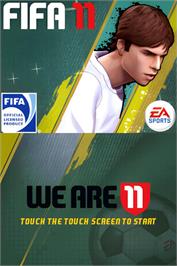 Title screen of Fifa 11 on the Nintendo DS.