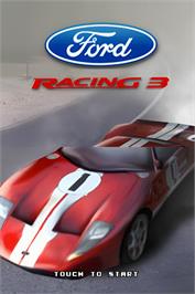 Title screen of Ford Racing 3 on the Nintendo DS.