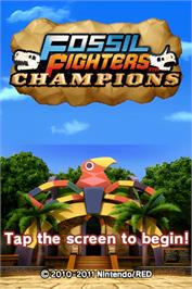 Title screen of Fossil Fighters - Champions on the Nintendo DS.