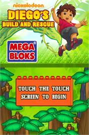 Title screen of Go Diego ! Mission Construction on the Nintendo DS.