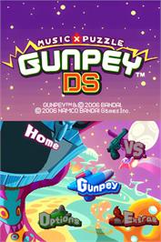 Title screen of Gunpey Ds - Music X Puzzle on the Nintendo DS.