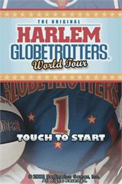 Title screen of Harlem Globetrotters: World Tour on the Nintendo DS.