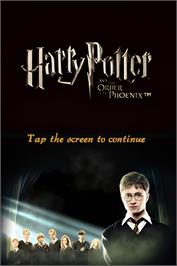 Title screen of Harry Potter Et L'ordre Du Phénix on the Nintendo DS.