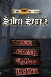 Title screen of Hidden Mysteries - Salem Witches on the Nintendo DS.