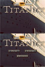 Title screen of Hidden Mysteries - Titanic on the Nintendo DS.